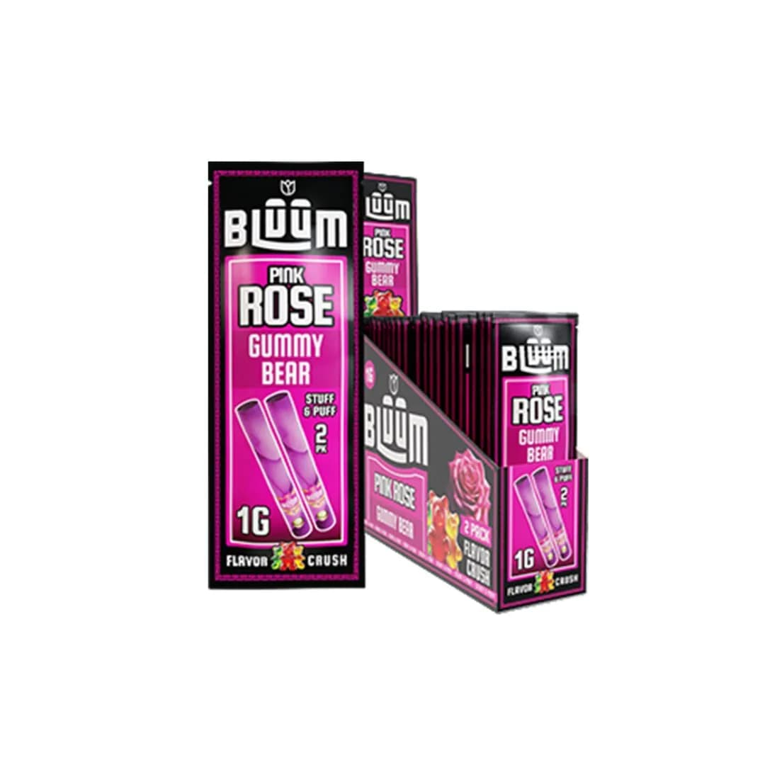 Bluum Pink Rose Gummy Bear Rose Flower Rolls - 2 Per Pack