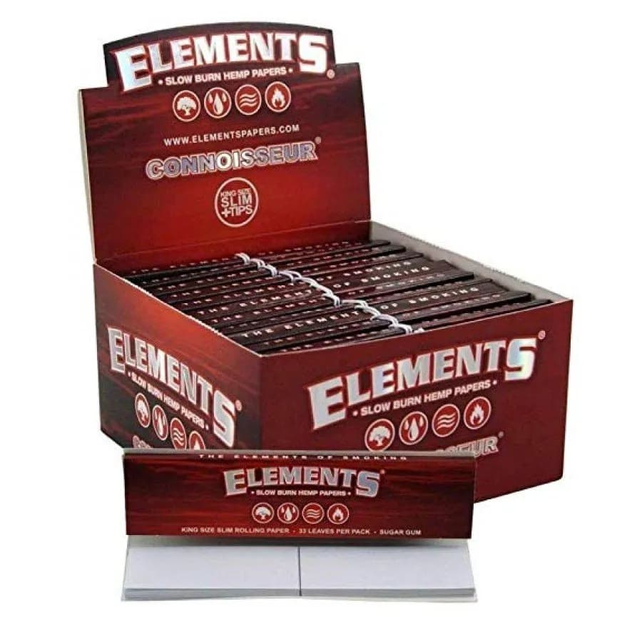 Elements RED Connoisseur King Size Rolling Papers & Tips