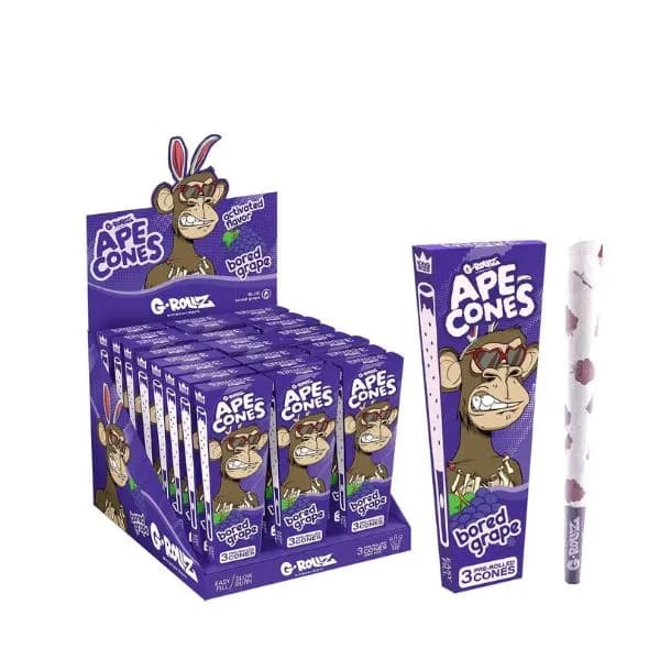 G-Rollz Ape Cones - Bored Grape - 3 Cones Per Pack