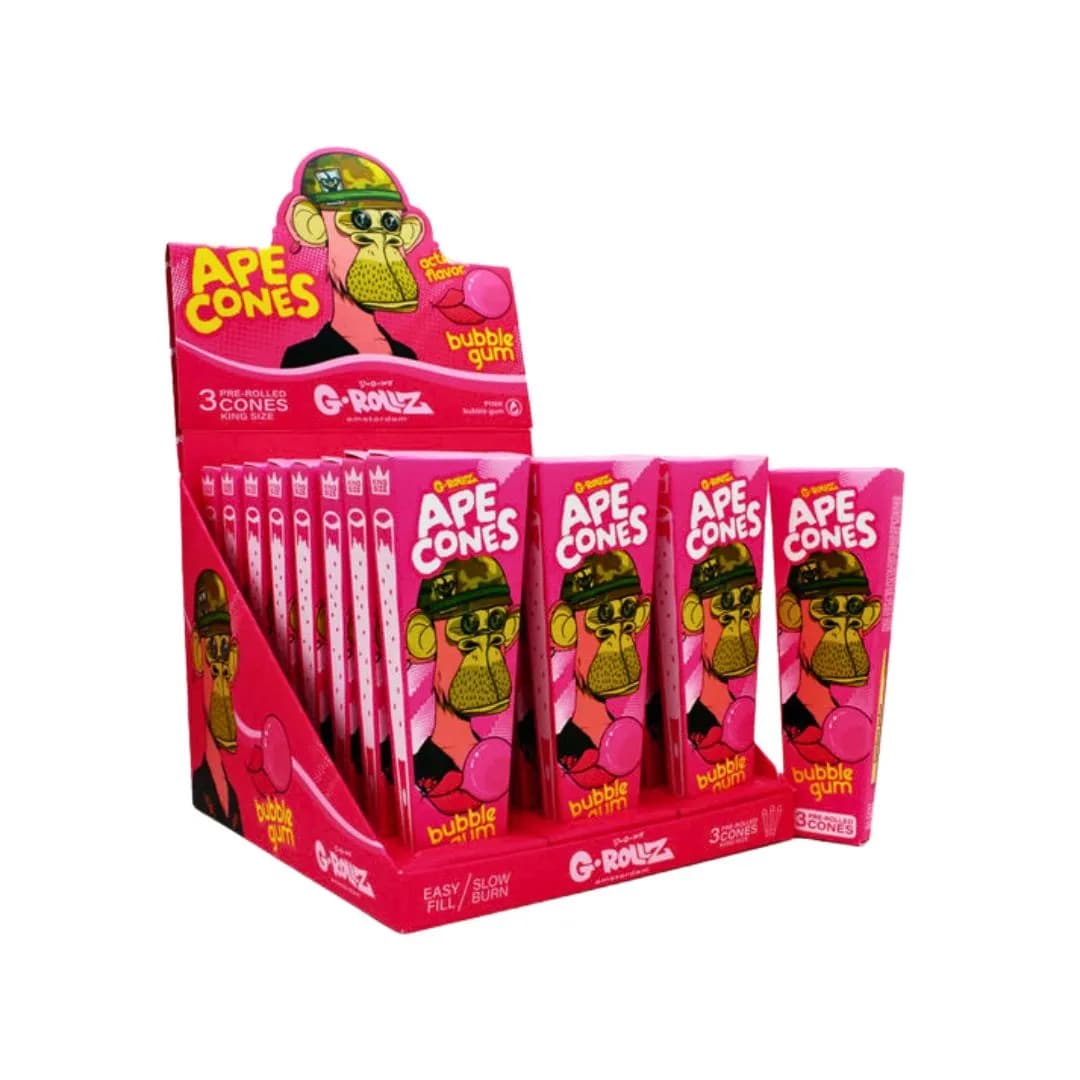 G-Rollz Ape Cones - Bubble Gum - 3 Cones Per Pack