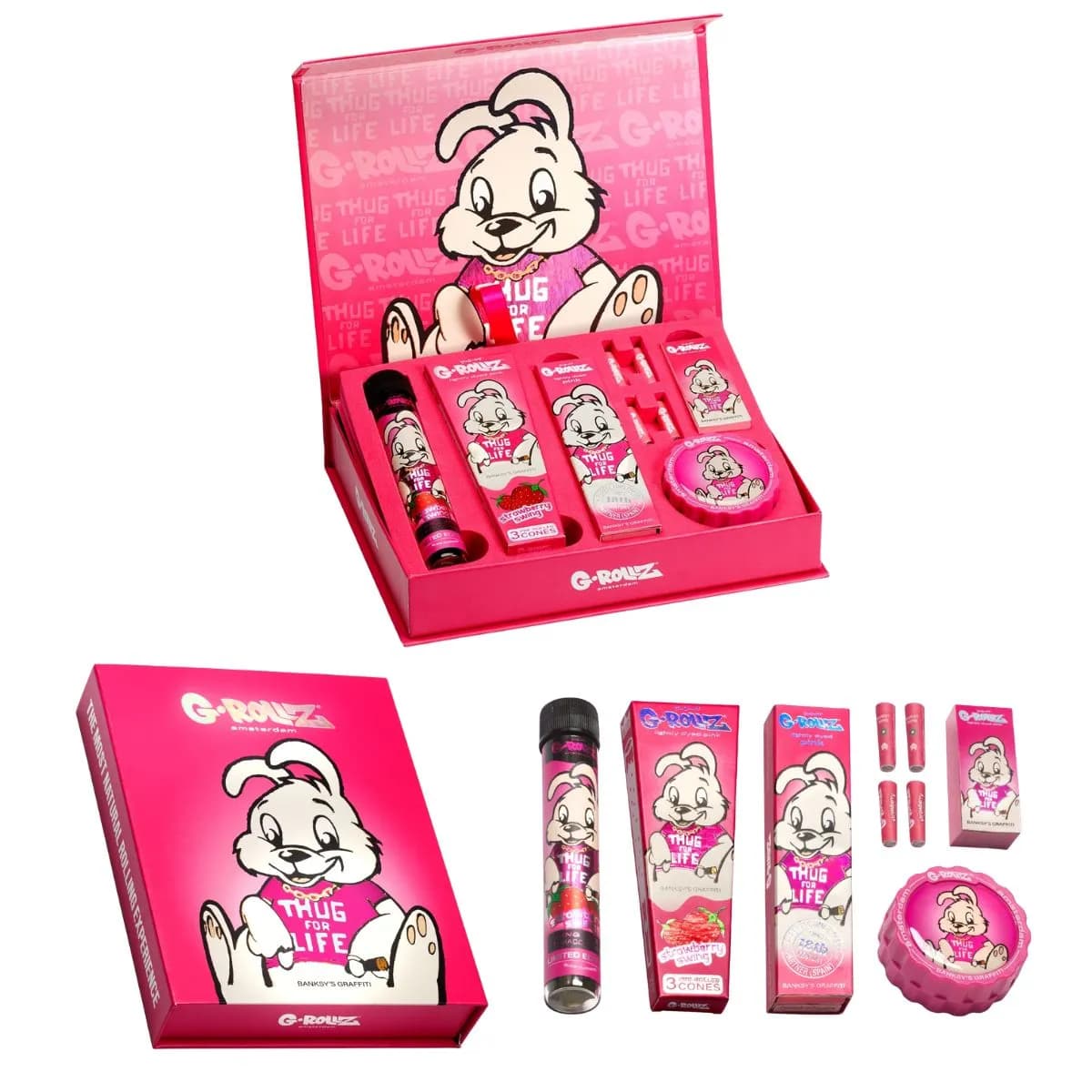 G-Rollz Banksy Graffiti "Thug for Life" Gift Box – XS Premium Rolling Set