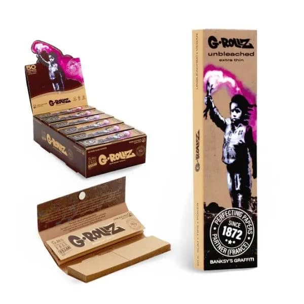 G-ROLLZ Brown "Torch Boy" King Size Slim Papers + Tips
