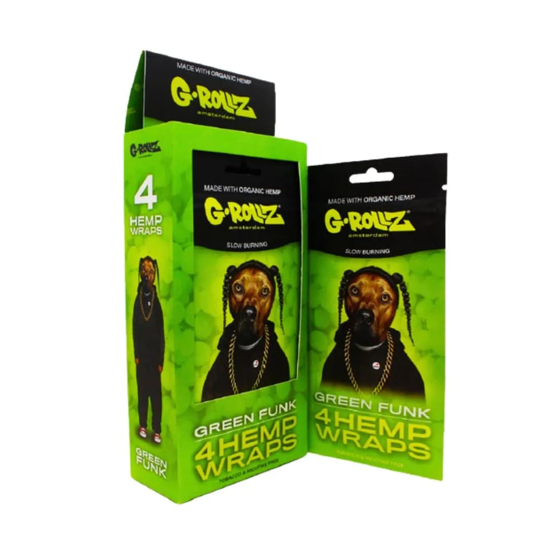 G-ROLLZ Green Funk Hemp Wraps - 4 Per Pack
