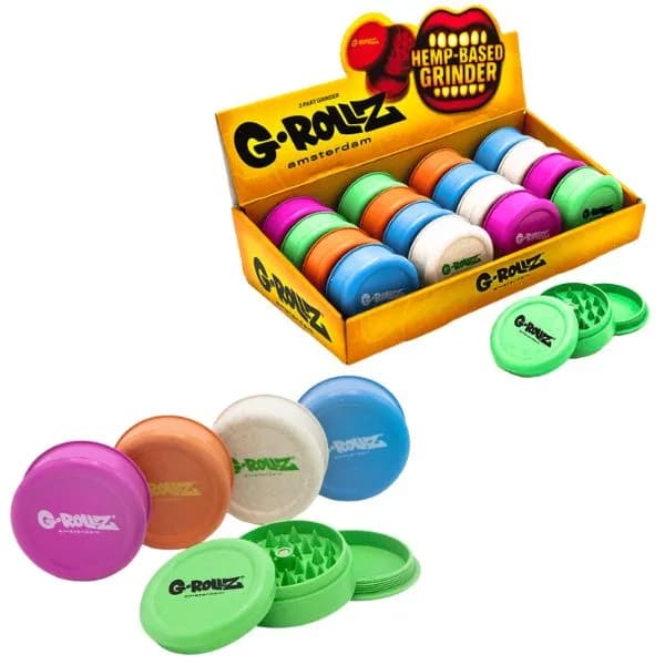 G-Rollz Hemp 3-Part Grinder – 60mm