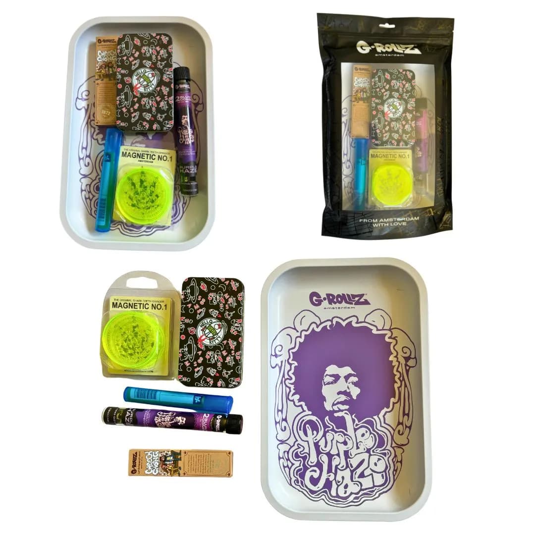 G-Rollz Large Purple Haze Gift Set - Tray - Grinder - Papers - Tin + More