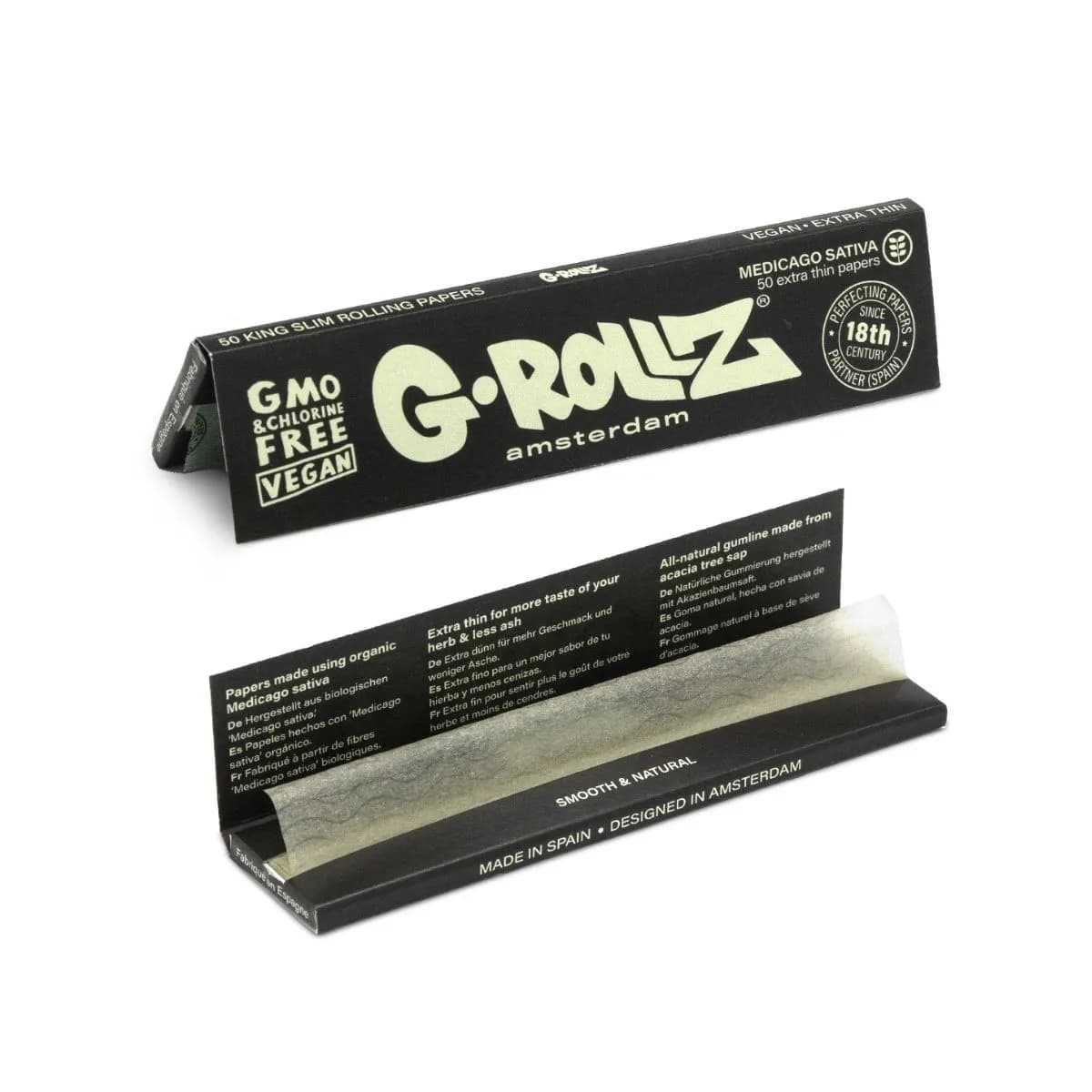 G-Rollz Medicago Sativa Extra Thin 50 KS Slim Papers