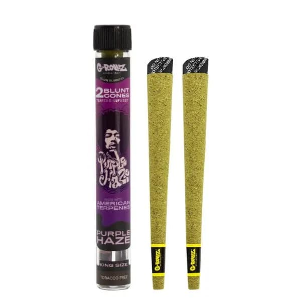 G-ROLLZ - Terpene Blunt Cones - 2 Per Pack - Purple Haze