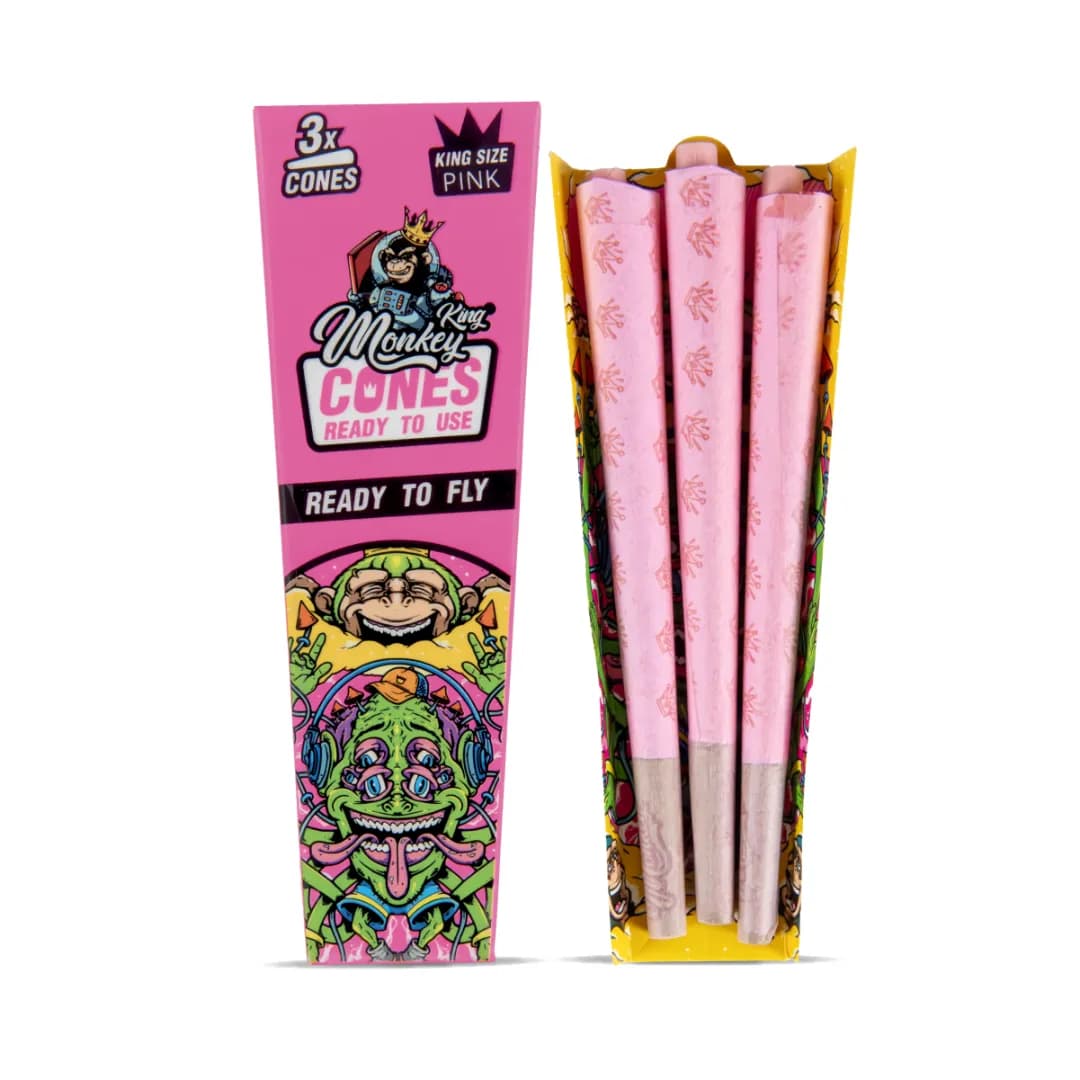 Monkey King Pink 3 Pack Cones