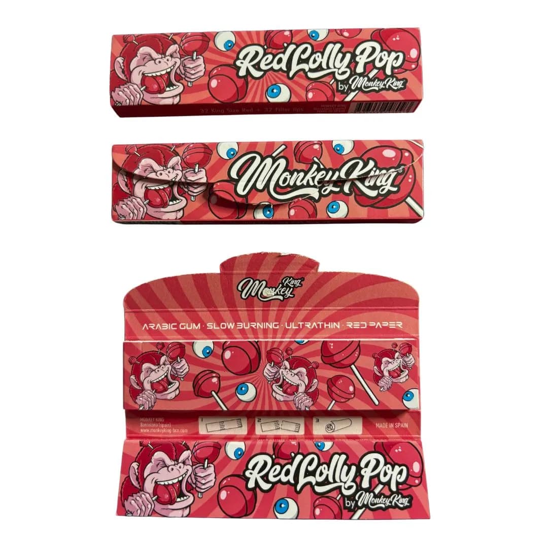 Monkey King Red Lolly Pop Touch & Smell Kingsize Papers & Tips