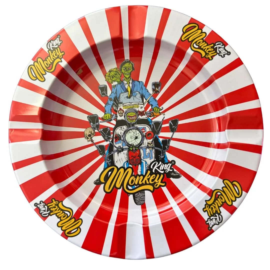 Monkey King Zombies On Bike Metal Ashtray