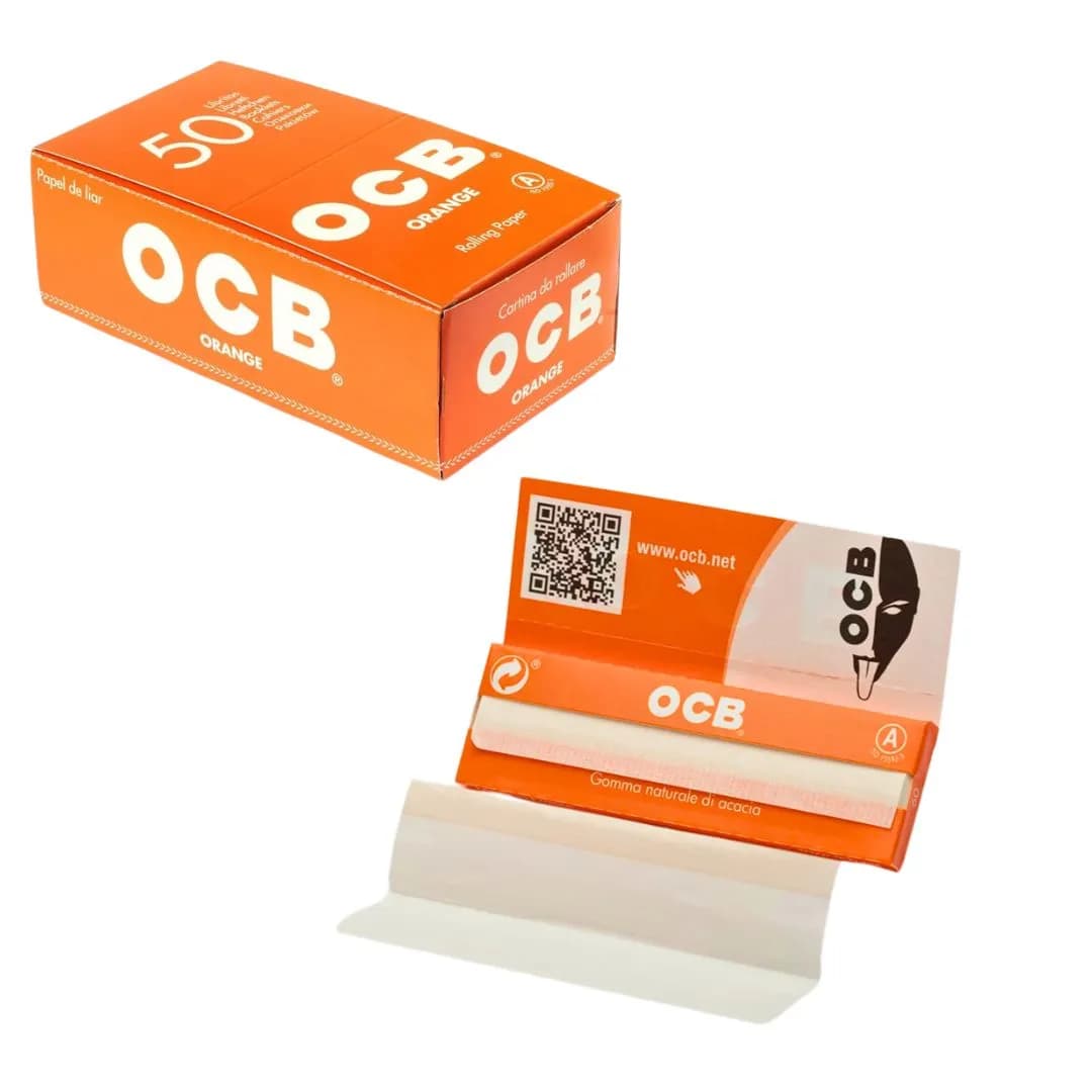 OCB Orange Regular Size Rolling Papers - 60 Papers Per Booklet