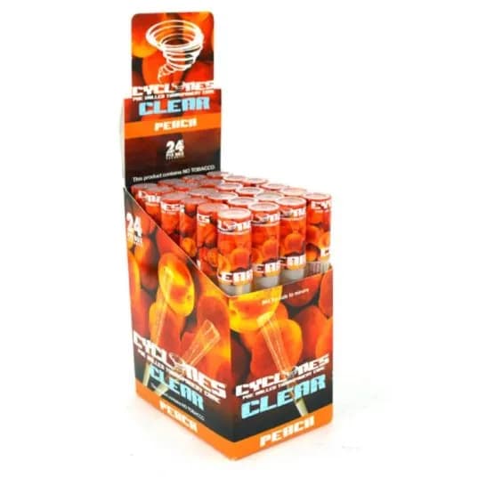 Peach Flavoured Cyclone Clear Cones