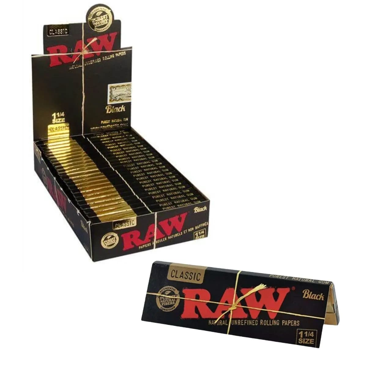 RAW Black Classic 1¼ Size Rolling Papers