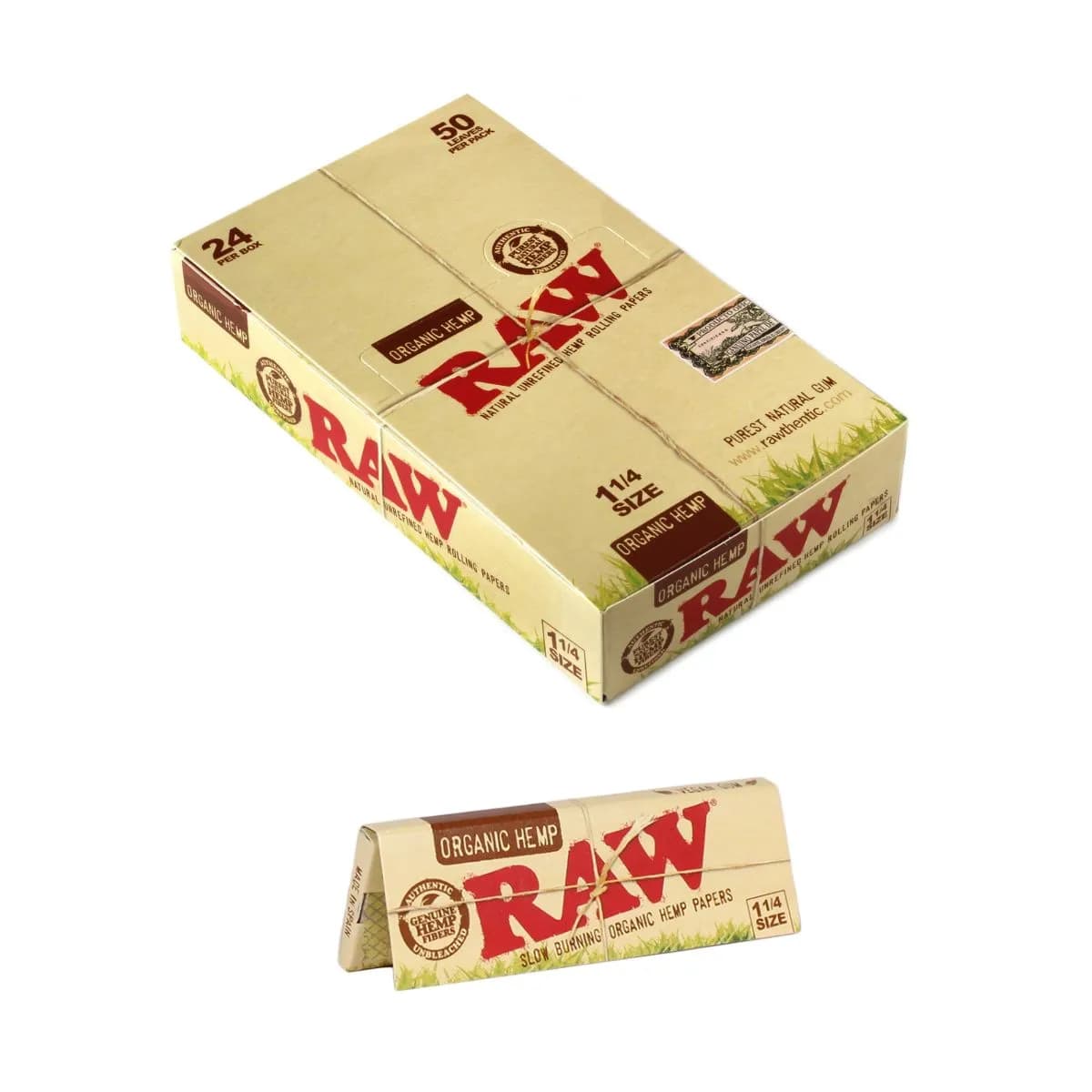 RAW Organic 1¼ 1.25 Size Rolling Papers