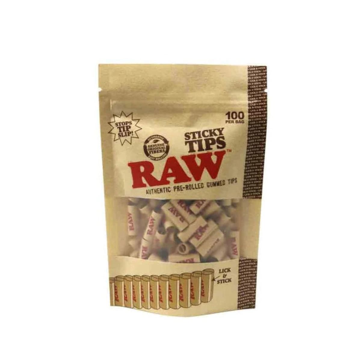 RAW Exclusive Sticky Tips – Pre-Rolled Gummed Tips (100 Pack)