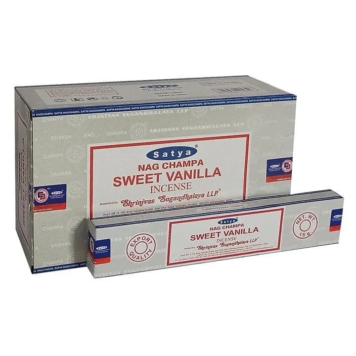 Sweet Vanilla by Satya Incense Sticks 15g Box