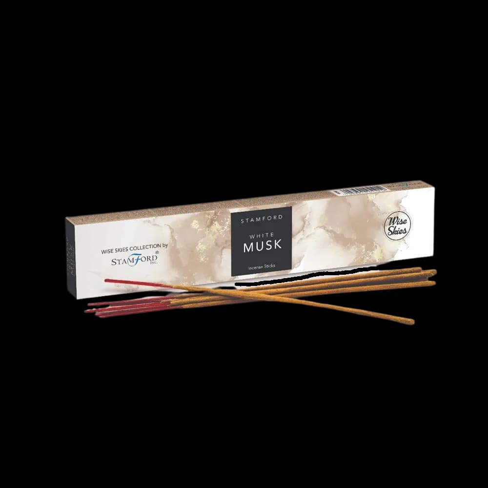 WHITE MUSK Incense Sticks From Wise Skies - Stamford - 20 Per Pack