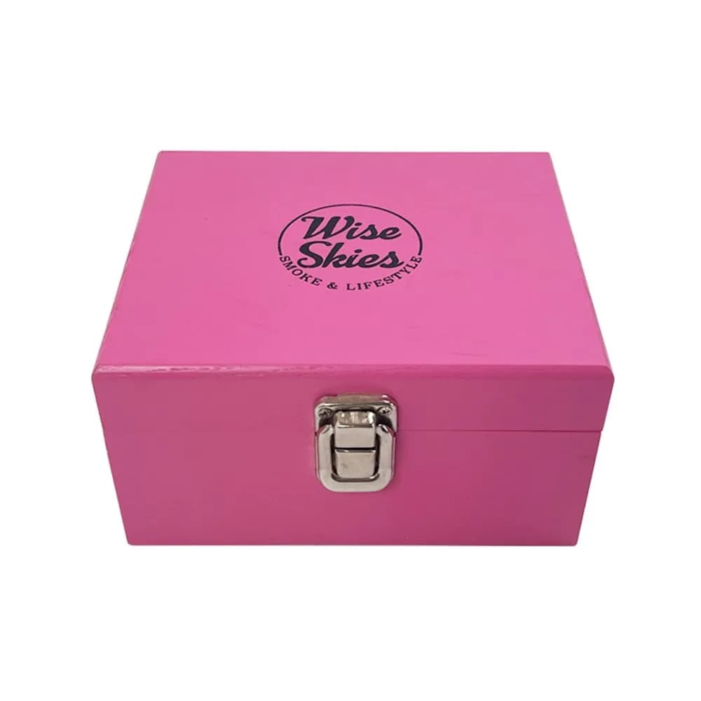 Wise Skies Pink Wooden Box Mini