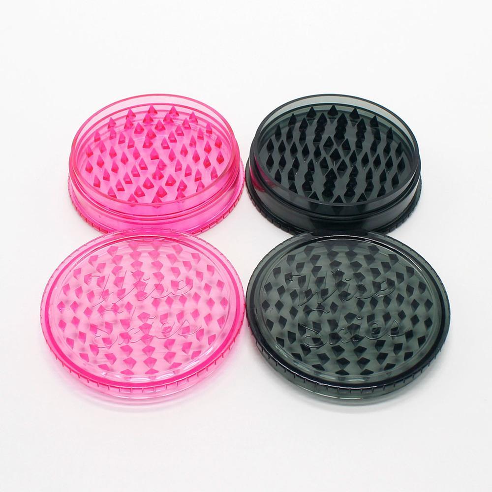 wise skies pink or black 55mm wide 2 part tobacco/herb grinder