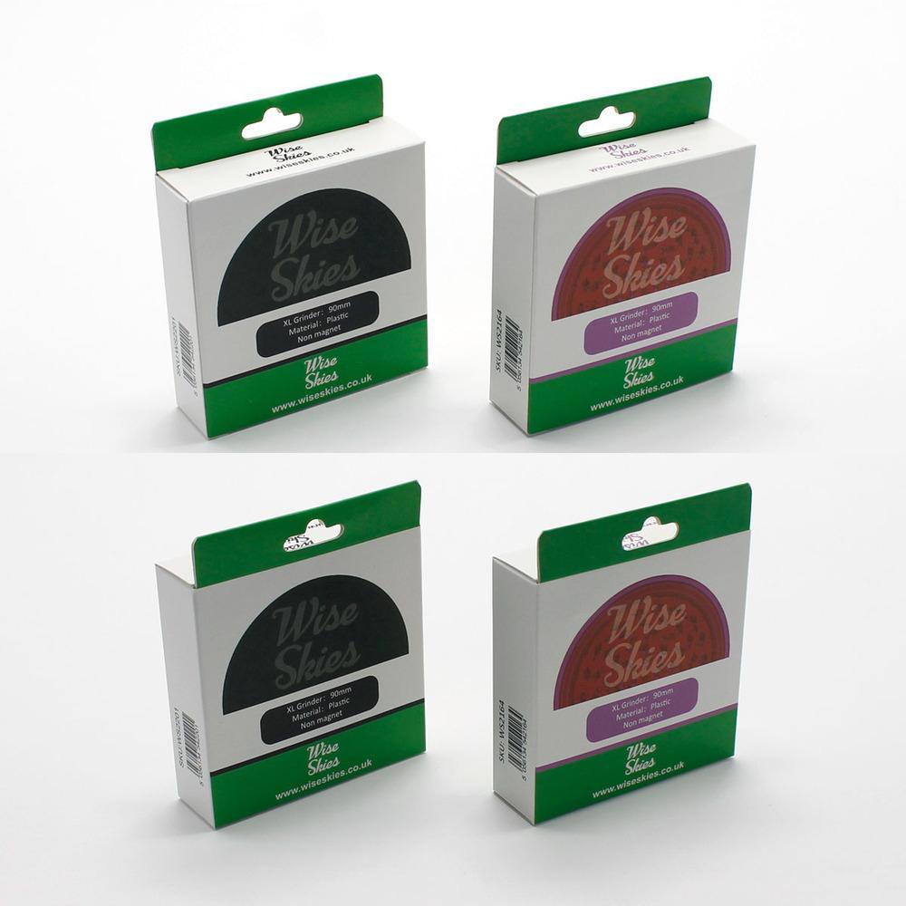 wise skies pink or black 55mm wide 2 part tobacco/herb grinder