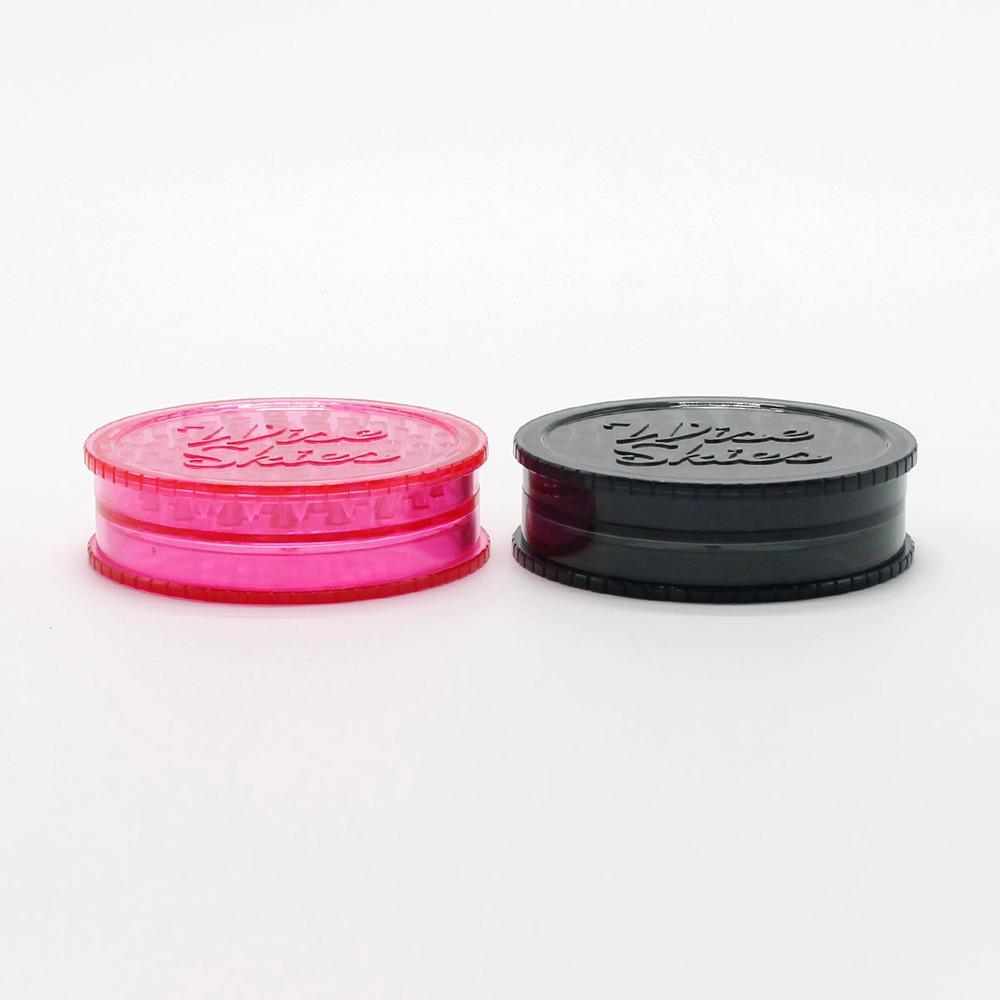wise skies pink or black 55mm wide 2 part tobacco/herb grinder