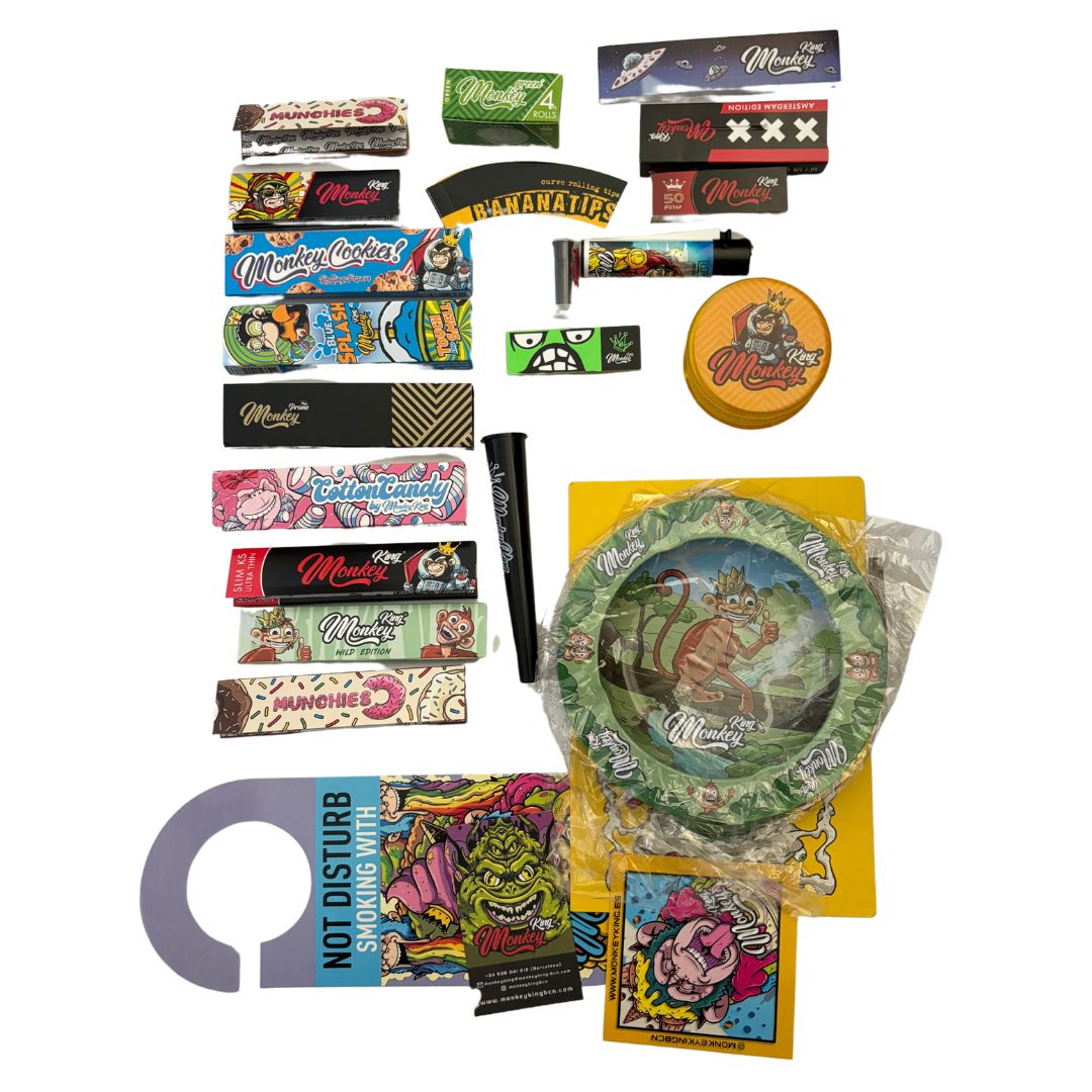 monkey king deluxe gift set purple monkey tin 21 items