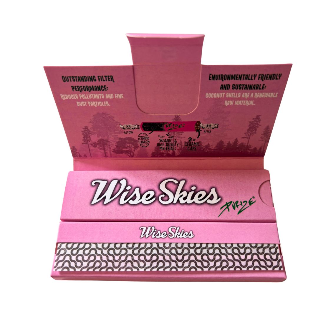 wise skies pink purize filters & rolling papers