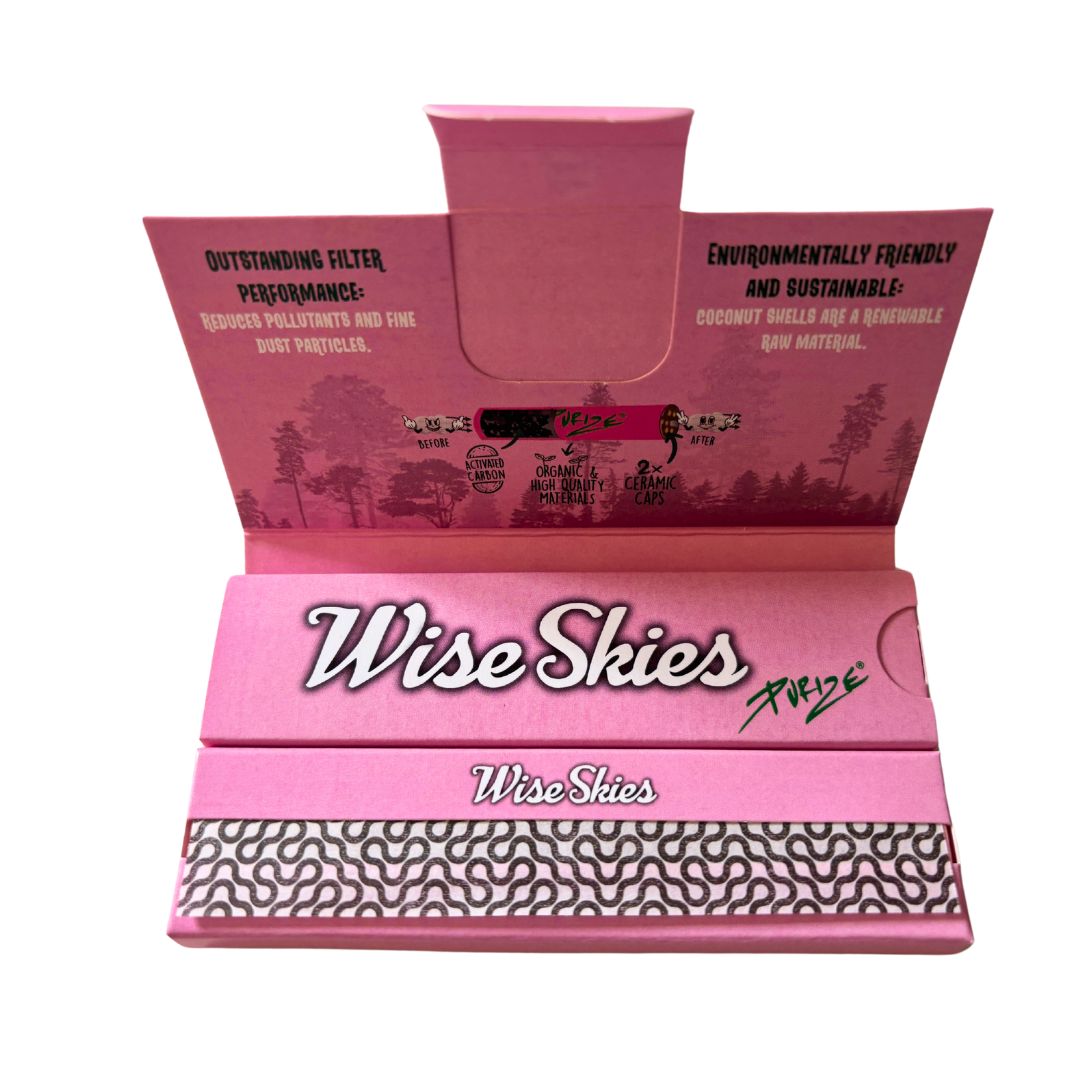 wise skies pink purize filters & rolling papers