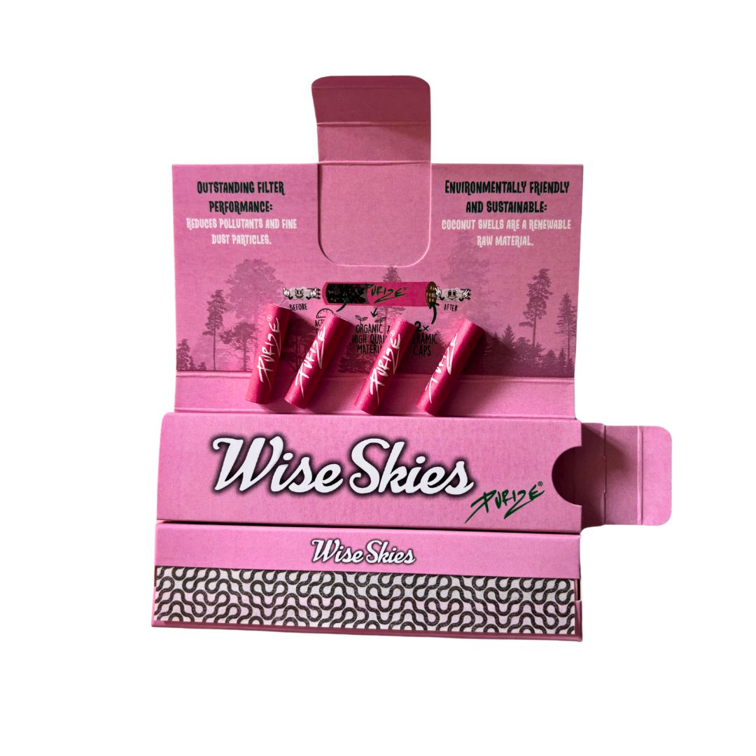 wise skies pink purize filters & rolling papers