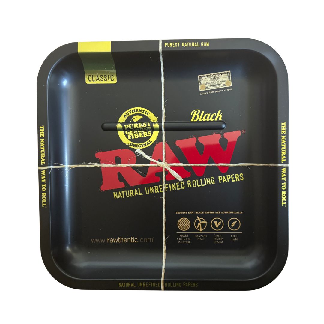 raw black large square rolling tray gift set 9 raw black items
