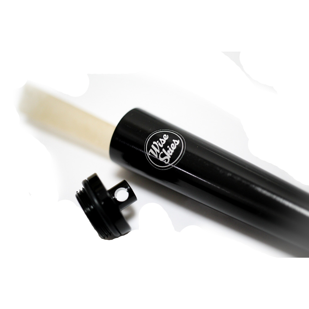 wise skies black metal storage tube