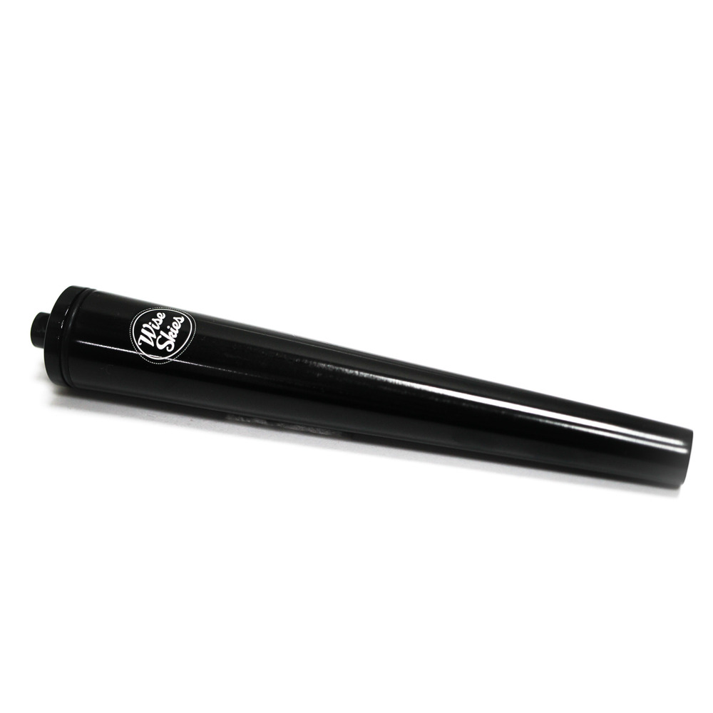 wise skies black metal storage tube