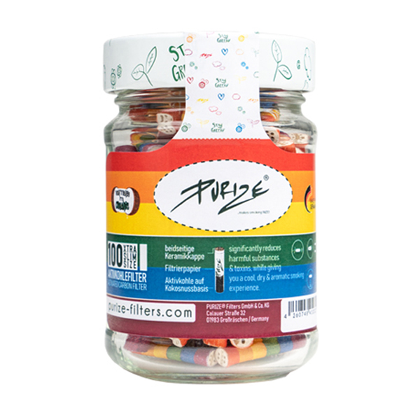 purize carbon active tips jar of 100 various colours