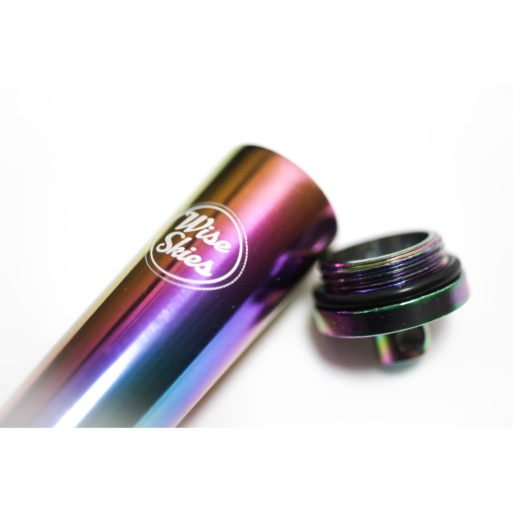 wise skies rainbow metal storage tube