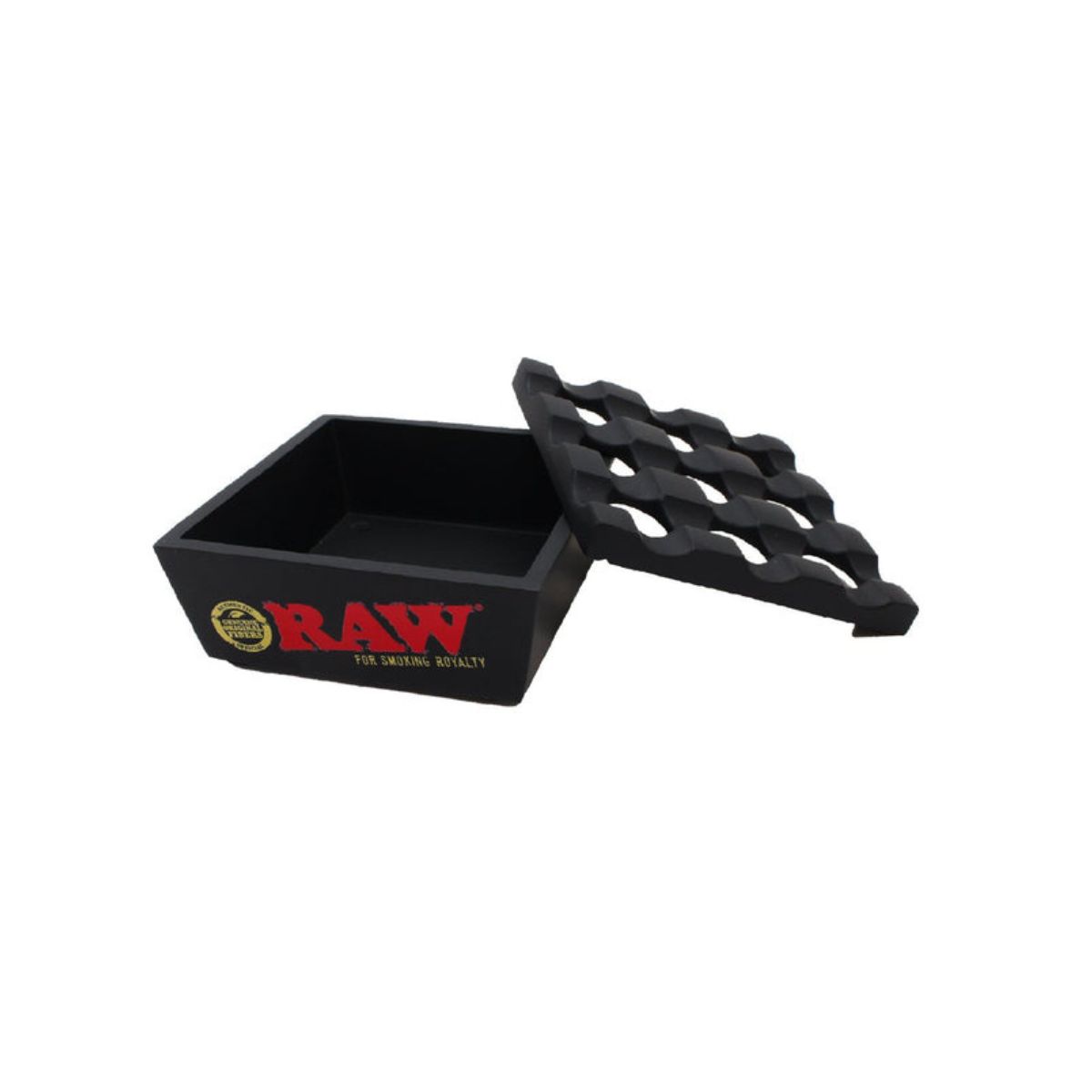 raw regal black metal windproof ashtray