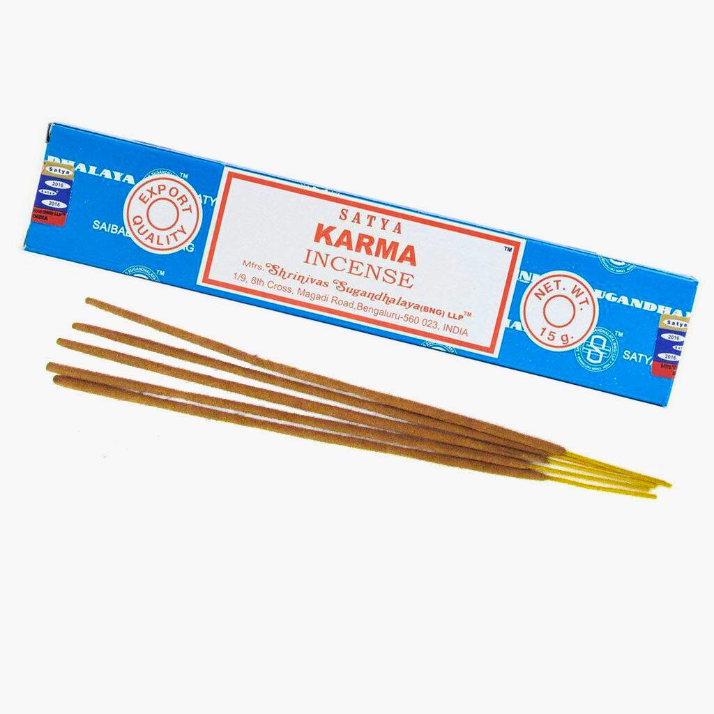 karma by satya incense sticks 15g box