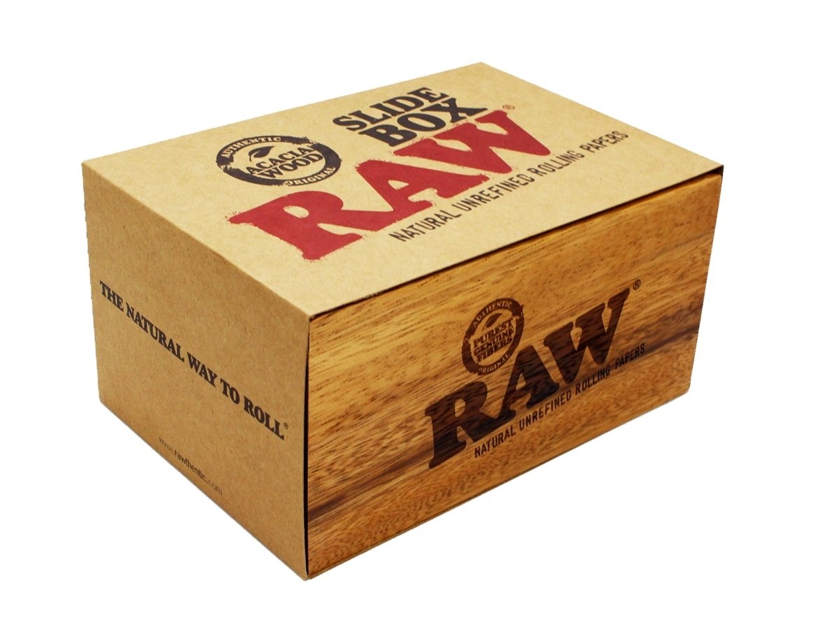 raw large wooden storage box with sliding lid