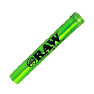 RAW Emerald Aluminium Tube Cigar Style Cone Holder from Smokers Store