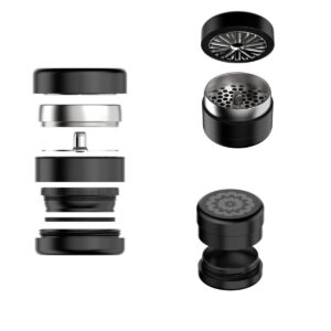 Flower-Mill-Next-Gen-Premium-2.5-Stainless-Steel-Grinder-Black-Hero-Shot