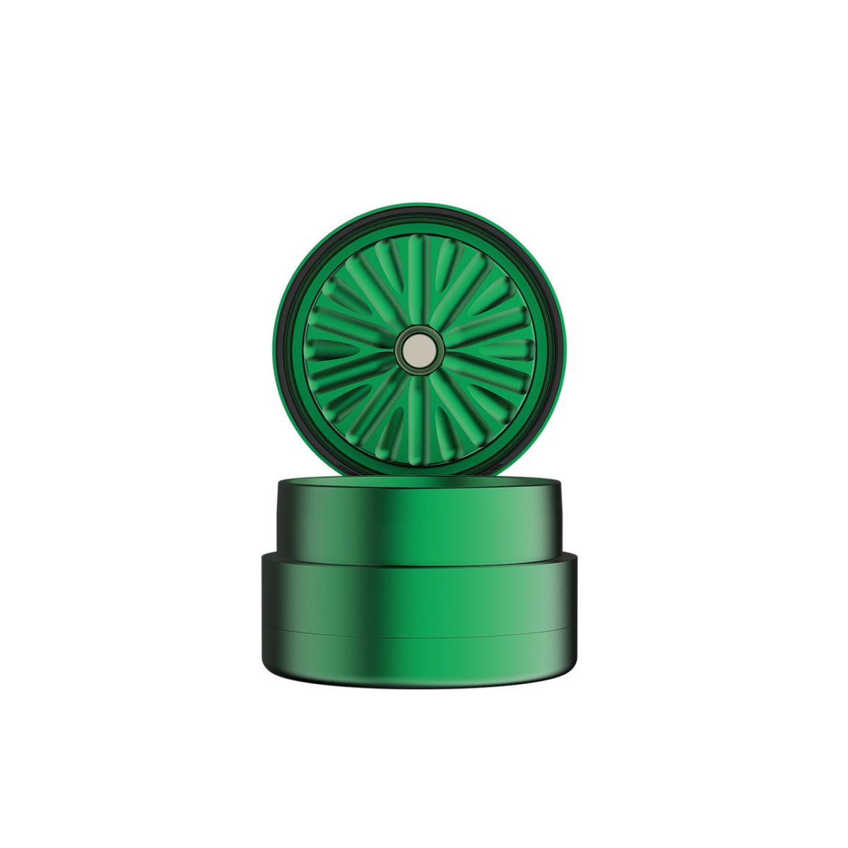 Flower-Mill-2.5-Green-Magnetic-Lid-and-Quick-Release-Catch-Chamber
