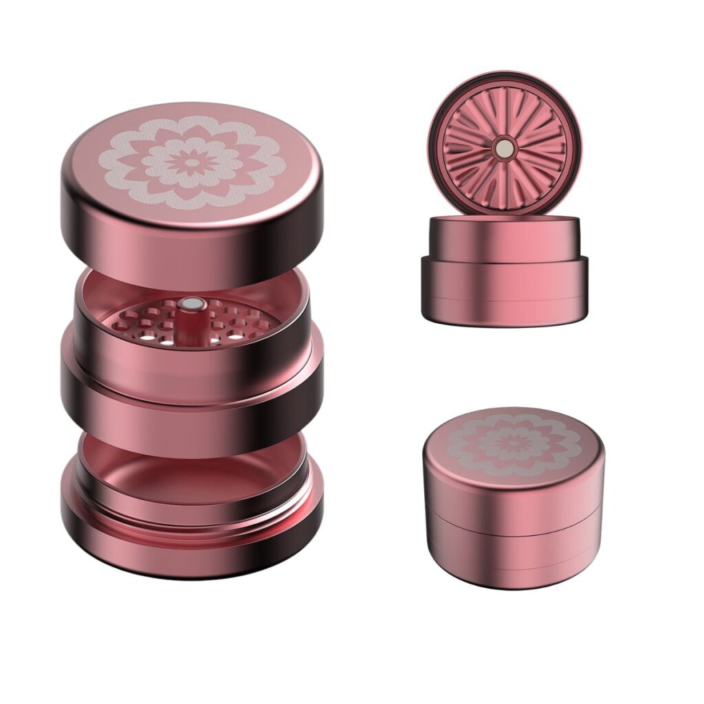 Flower-Mill-Next-Gen-Standard-2.5-Inch-Grinder-Anodized-Pink From Smokers Store