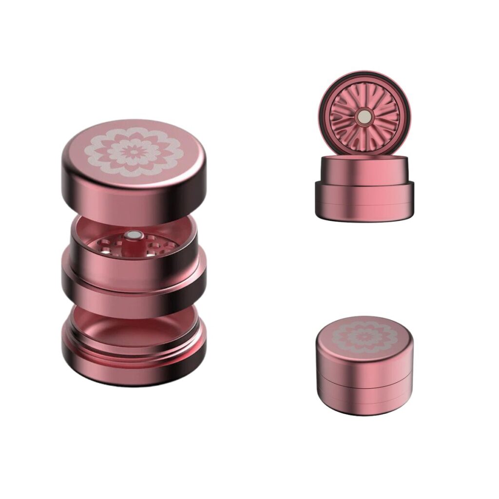 Pink Flower Mill Next Gen 2" Grinder - 2" Bold Pink | Smokers Store
